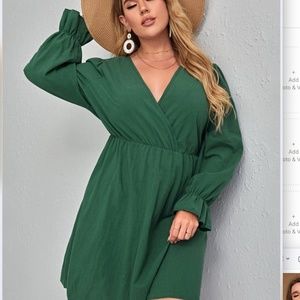 Long sleeved mini-midi dress!